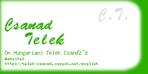 csanad telek business card